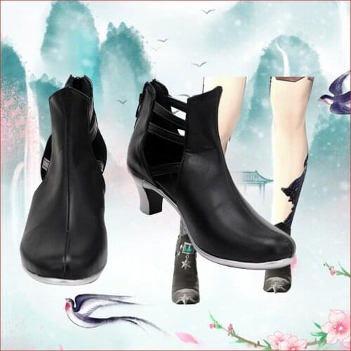 FINAL FANTASY BLACK MAGE Cosplay Boots PU Shoes Halloween Prop