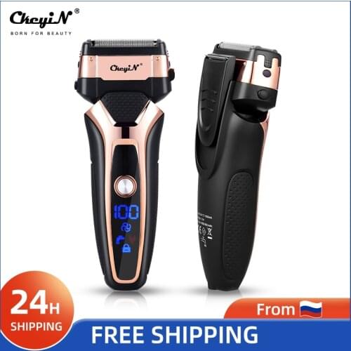 SURKER USB Rechargeable Electric Shaver 3D Triple Floating Blade Shaving Waterproof Face Care Beard Trimmer Razors RSCX-9008