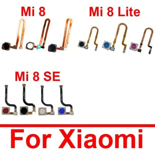 Fingerprint Home Button Sensor Flex Cable For Xiaomi MI 8 SE Lite Menu Return Touch Sensor Flex Ribbon Replacement Repair Parts