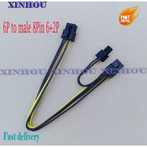 ETH miner 6P to male 8Pin6+2P graphics card power supply line module server power conversion board power supply extension cord