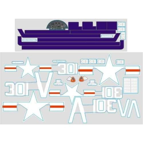 FMS 1400mm F4U-4 SV130-BLU Decal sheet