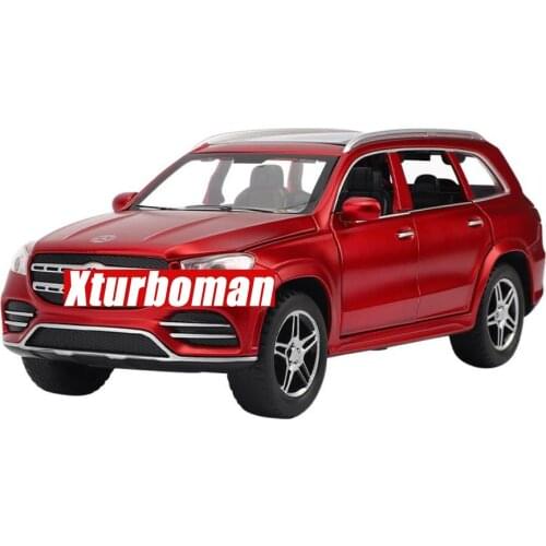 Hot scale 1:32 wheels benz GLS 580 4MATIC metal model with light and sound suv car diecast vehicle toys collection for gift