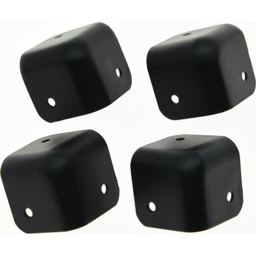 KAISH Set of 4 Black 3 Hole Steel Guitar Amplifier Speaker Cabinet Corner Protectors