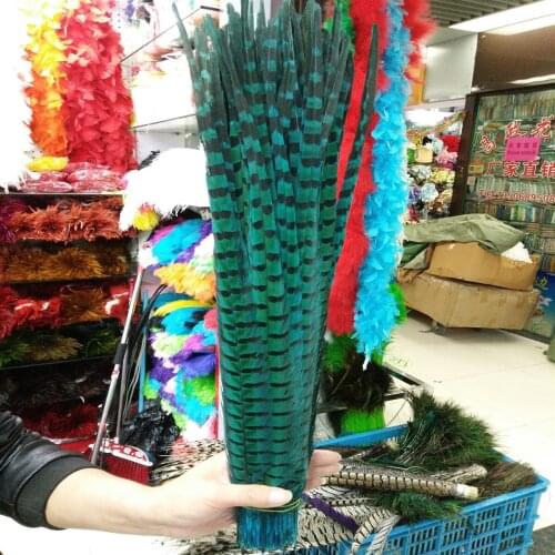 Beautiful 22-24inches/55-60cm 100 Pcs Sky Blue Pheasants Feathers Stage Performances Wedding Decoration Accessories