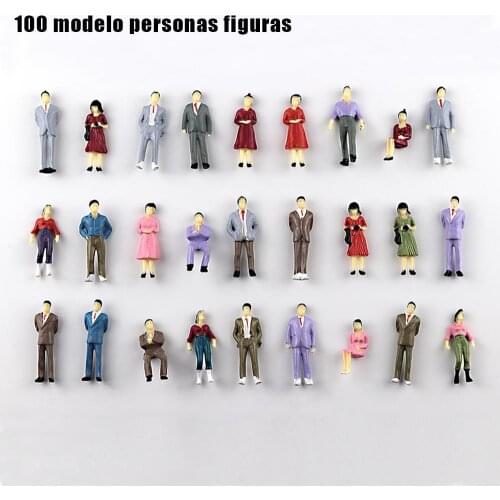 1/50 Scale Model People Color Stand Sitting Mixed Park Layout Painted Model Train Scence Accessories