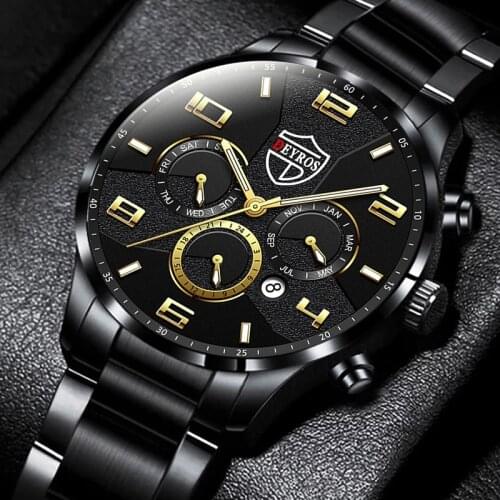 Fashion Mens Sports Watches Luxury Male Stainless Steel Analog Quartz Watch Men Business Casual Calendar Date Clock reloj hombre