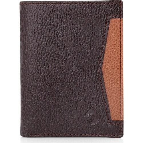 2020 top Brand Luxury Fashion Men 'S Brown Faux Leather Wallet APBM000101 Aqua di Polo 1987