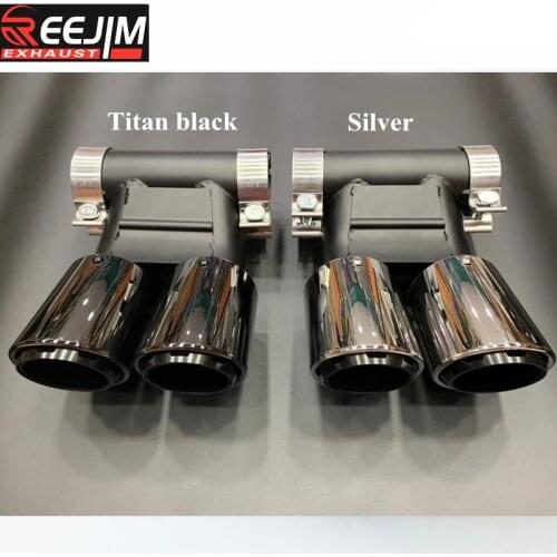Top quality exhaust muffler tip exhaust tip for 2016+ 718 Boxster cayman Titan black Silver color car styling