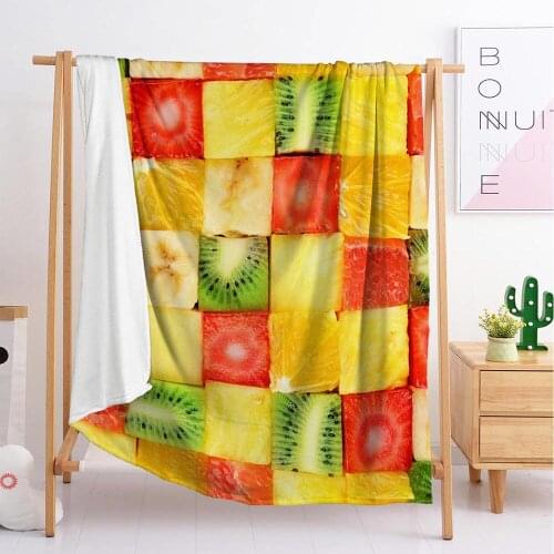 New soft blanket color dessert custom doughnut and pizza cover blanket sleeping blanket flannelette double single Plush bedding