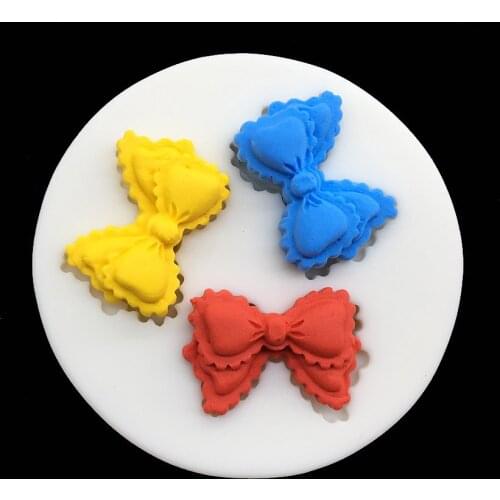 Wholesale 10 pcs 3 Bows Shape Silicone Mold Sugarcraft Chocolate Cupcake Baking Mold Fondant Cake Decorating Tools