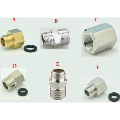 M18*1.5 to 1/2 inch male female straight threaded metric to BSP adapter pipe fitting connector hex coupling nut reducing nipple