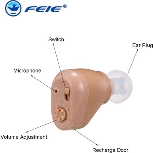 Rechargeable ear Hearing Aid mini Device Sordos Ear Amplifier Hearing Aids in the ear for elderly apparecchio acustico S-219