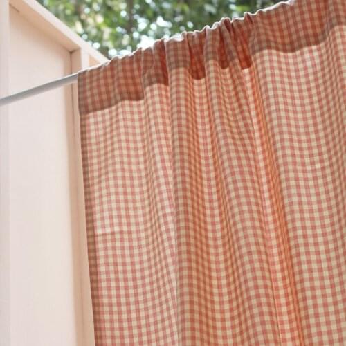 Living room semi shading curtain home decoration bedroom curtain coffee shop lattice door curtain spot can be customized