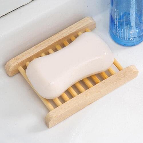 Portable Soap Dishes Natural Wood Soap Tray Holder Dish Storage Bath Shower Plate Home Bathroom Wash Soap Holder Organizer