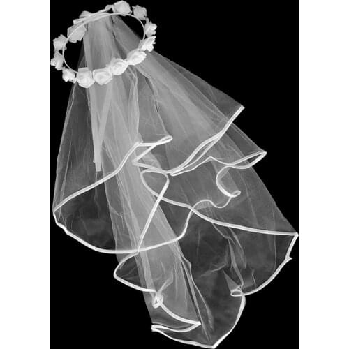 Party Veil - Boho Flower Crown Bridal Veil Gift