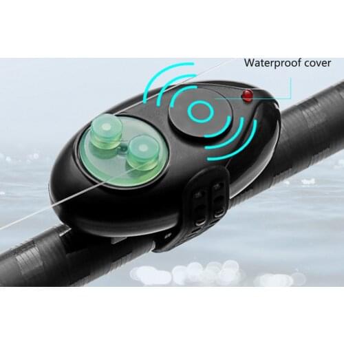 Fishing Alarm LED Light Indicator Electronic Bite Fishing Alarm Wireless Buffer Black Sound Alarm Carp Night Fishing