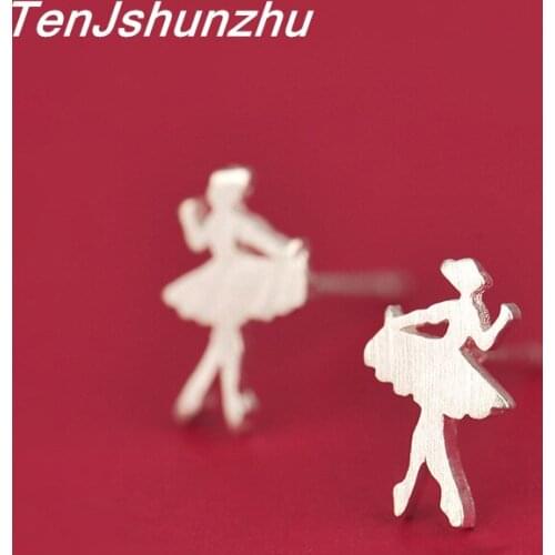 Fashion Ballet Dancer Stud Earrings for Women Gril Wedding Party Jewelry Bijoux EH419