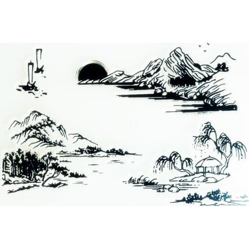 YLCS451 Trees Silicone Clear Stamps For Scrapbooking DIY Photo Album Cards Decoration Craft Transparent Stamp Clear Stamp New