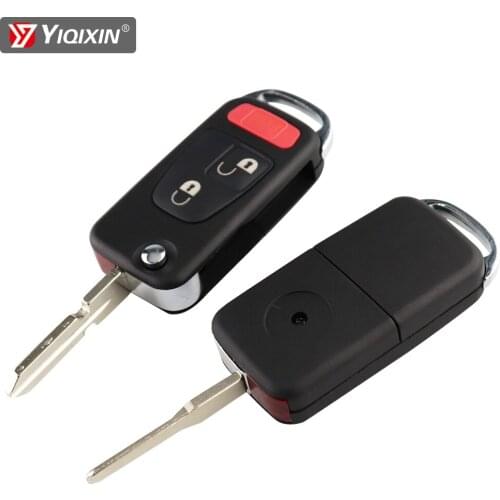 YIQIXIN Car 3 Button Flip Folding Remote Key Shell For Mercede Benz C E S ML ML350 ML500 ML320 ML55 AMG ML430 HU39 HU64 Blade
