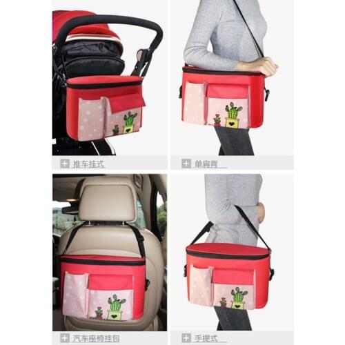Baby Hanging Basket Stroller Bag Mummy Stroller Travel Nappy Bags Water Bottle Diaper Storage Nursing Bag Stroller Accessories