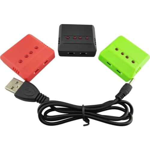SYMA Hubsan USB Balance Charger 4 In 1 For X4 H107 H107C H107D X5 X5C X5SW X5SC Aircraft Red Black Blue for 1S 3.7V Lipo Battery