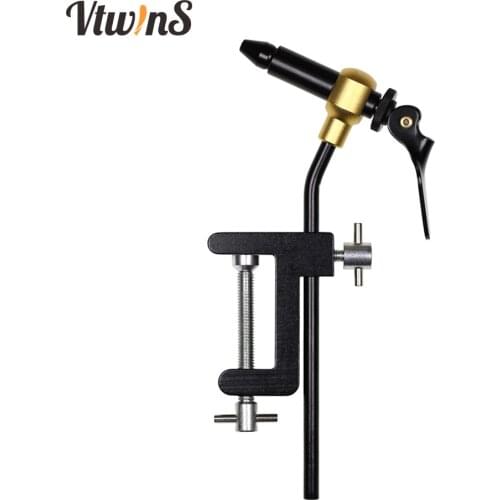VTWINS Fly Tying Vise Fishing Fly Tools C-clamp Tying Vise with Steel Hardened Jaws