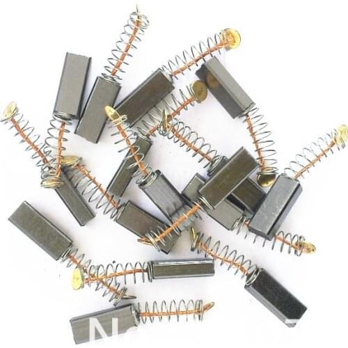 10/20/200pcs 4x6x13mm Electric Motor Carbon Brushes Springs Wire Leads For Power Tool Hand Drill Angle Grinder Saw Hammer Motor