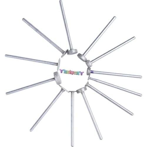 12pcs/set Dental Lab Assorted Diamond Burs Millers Tooth Drill Jewelers 2.35mm High Quality