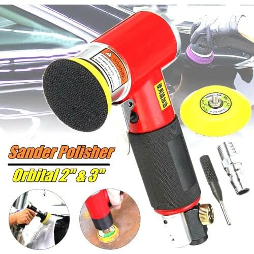 2inch 3inch Mini Air Sander Kit Pad Eccentric Orbital Dual Action Pneumatic Polisher Polishing Buffing Tools For Auto Body