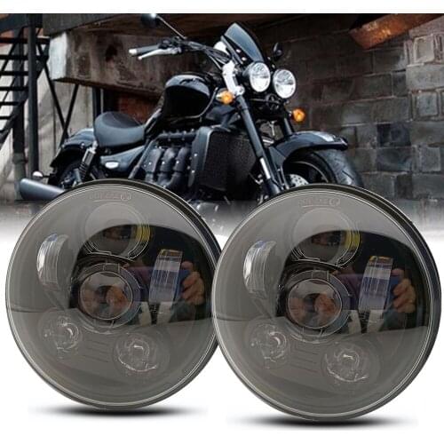 2pcs DOT 5-3/4 inch 5.75" LED Headlight Projector For Triumph Rocket 3 Thunderbird For Motorcycle 883 XL1200 Iron Indian Scout