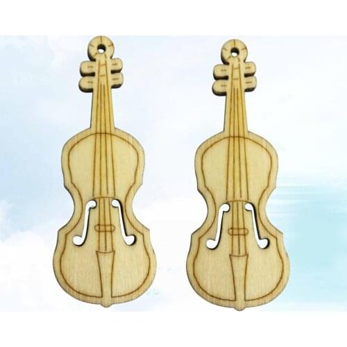 20pcs Wooden Mini Musical Instrument Guitar Violin Miniature Replica Model Photo Photography Accessories DIY Ornaments Christmas