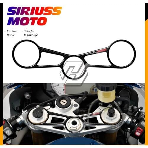 3D Motorcycle Carbon Fiber Stickers Top Triple Clamp Yoke Motocross Sticker Case for BMW S1000RR 2015 2016 2017