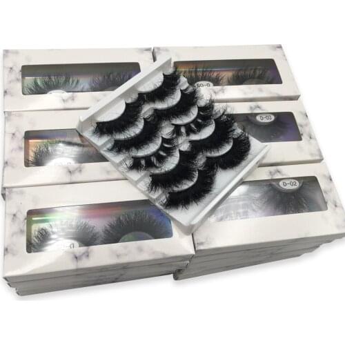 3D Mink Eyelashes 25mm Makeup Wholesale With lash Boxes Packaging Cases Bulk Natural Lashes Maquillaje Fluffy Real Mink Lashes