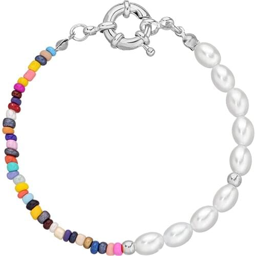 Bohemian Ethnic Hamdmade Multicolor Bracelet Sets For Women Fashion Pearl Beads Bracelet Couples Jewelry Gifts Freeshipping