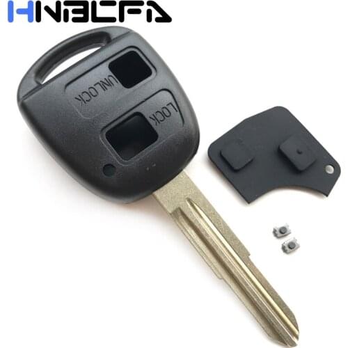 2 Buttons Remote Key Cover Fob For Toyota Yaris Corolla Tarago Camry Prado Car key Shell Case/Rubber Button Pad/Switch/Blade