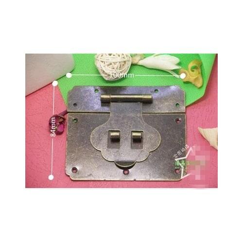 Zinc alloy B-211 antique box buckle black suitcase wine box buckle square lock 84mm*100mm