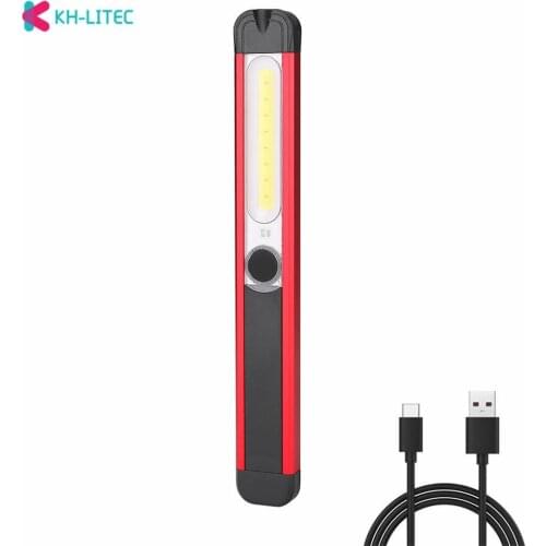 COB Portable Led Work Light USB Rechargeable 5 Mode Work Lamp Magnetic Flashlight Torch Lanterna Inspection Lamp Outdoor Camping