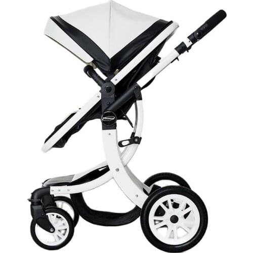 Teknum 2 In 1 High Landscape X Design Baby Stroller newborn baby pram Six Free Gift HK free delivery 0-3 year Leather baby Pram