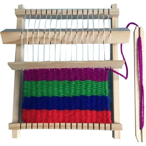 Kids DIY Loom Toy DIY Wooden Weaving Machine Loom Handicraft Intellectual Development Kids Educational Toy