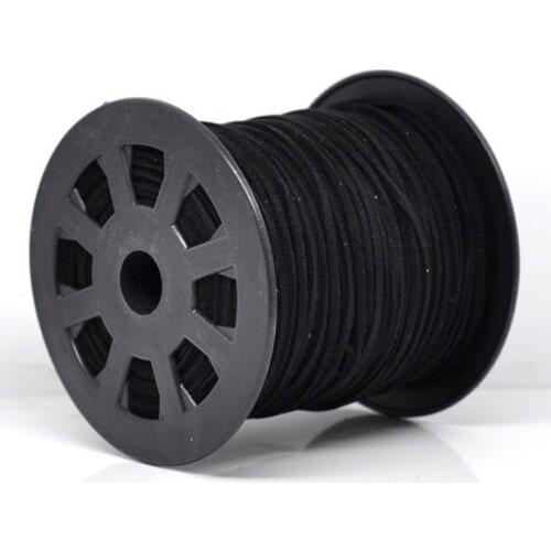 DoreenBeads Retail Black Velvet Cord for Necklace 2.5mm wide,sold per pack of 1Roll(95M)