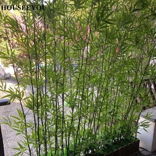 50pcs Simulated Bamboo Leaves Branches Fake Household Decorations Adornment for Home Office Restaurant