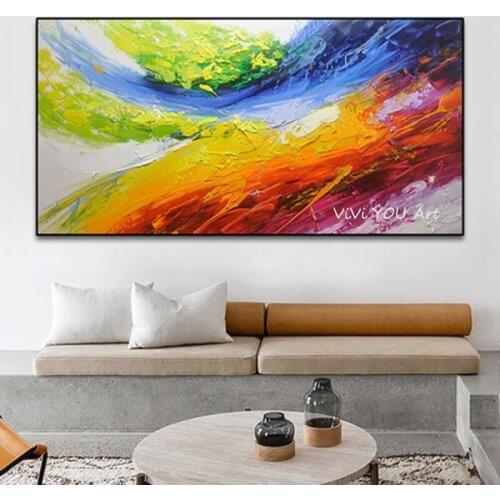 Oil painting 100% Hand painted Modern Landscape Oil Painting on the Wall Art Picture For Living Room Home Decor canvas Painting