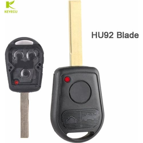 KEYECU New Replacement Remote Key Shell Case 3 Button HU58/HU92 Blade For BMW E31 E32 E34 E36 E38 E39 E46 Z3 Z4 325 330 i Ci Xi
