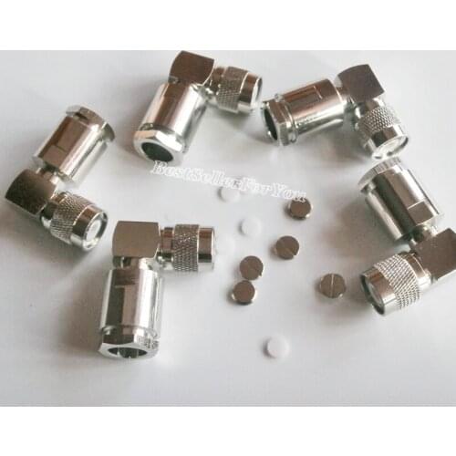 1Pcs TNC male plug clamp RG8 LMR400 RG213 RG165 Coaxial connector Right angle