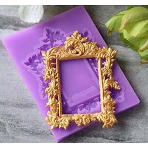Many Windows lace double sugar cake silicone mold diy baking mold colour random