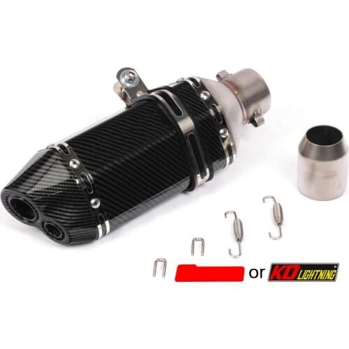 Motorcycle 51 mm Exhaust Pipe Dual-outlet Aluminum Escape No Db Killer Universal Dirt Bike Street Bike 310 mm Exhaust Tips