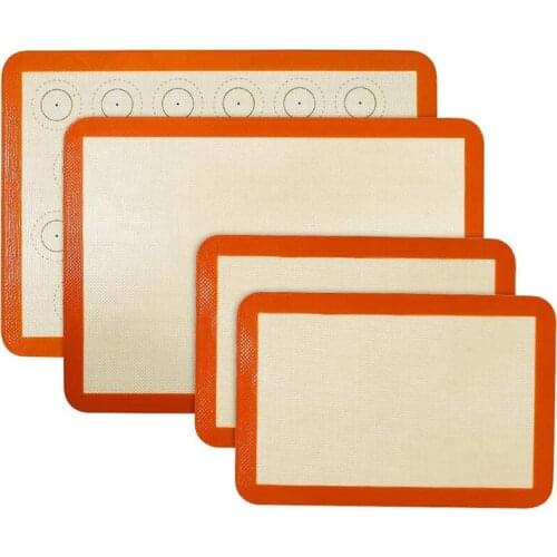 Silicone Baking Mat Set of 4 Sheet Non Stick Reusable Silicone Pastry Baking Mat for Bake Making , Dough Rolling Mat