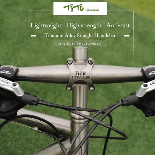 Free shipping of MTB Titanium bike handlebar flat handlebar 31.8 or 25.4*600/620/640/660/680/700/720mm design custom logo