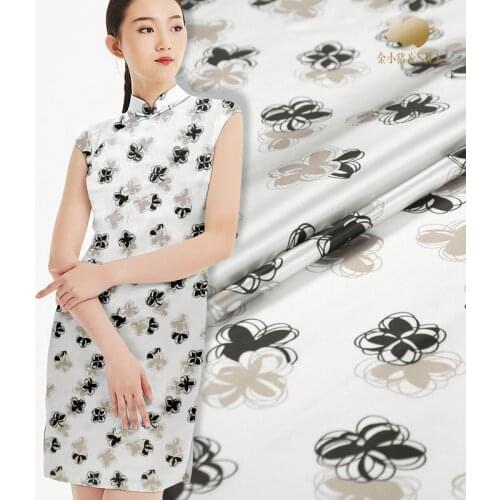 19mm silk stretch satin fabric custom digital printing silk fabric drapes shirt dress silk stretch fabric wholesale cloth