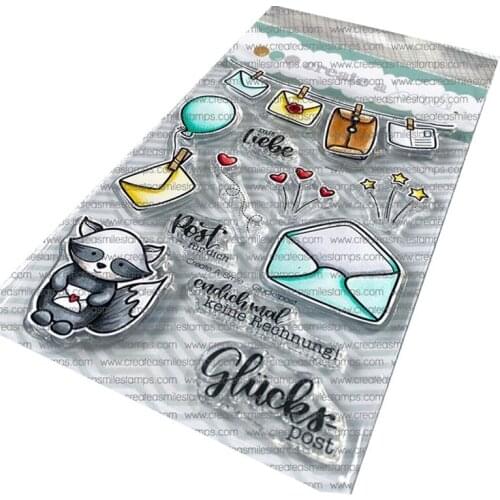 German language stamps Squirrel envelope patch cut metal die and stencil stamps for scrapbooking album paper diy gift card